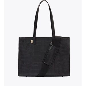 Beis Work Tote in Black Croc, NWT, never used